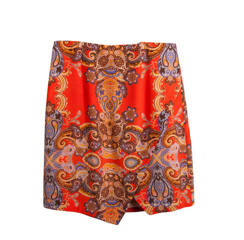 Alice Skirt - Red Paisley