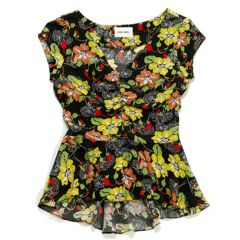 Edie Top - Dark Floral