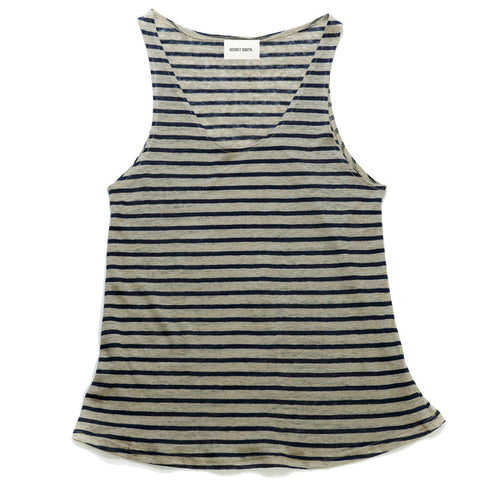 Frida Singlet - Navy Stripe