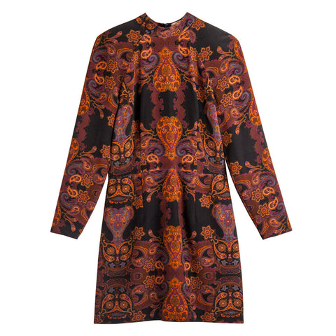 Amelia Dress - Dark Paisley