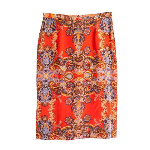 Asha Skirt - Red Paisley