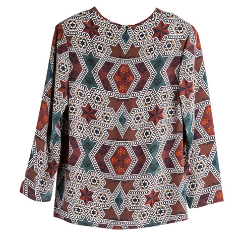 Claire Top - Dark Geo