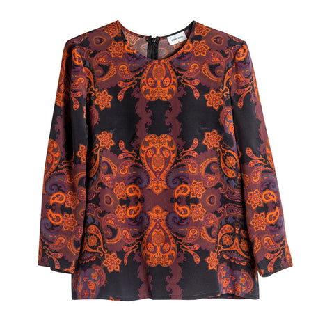 Claire Top - Dark Paisley