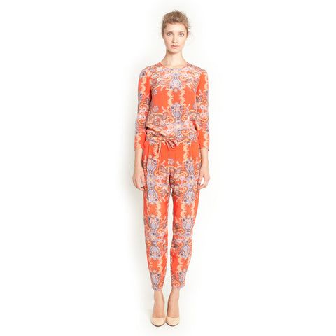 Winona Pant - Red Paisley